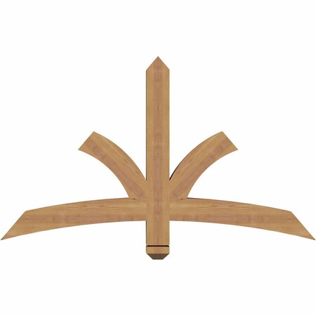 Ekena Millwork Davenport Timber Gable Bracket, Western Red Cedar, 48"W x 28"H x 3 1/2"D x 3 1/2"F, 14/12 Pitch GBW048X28X0404DAV00SWR